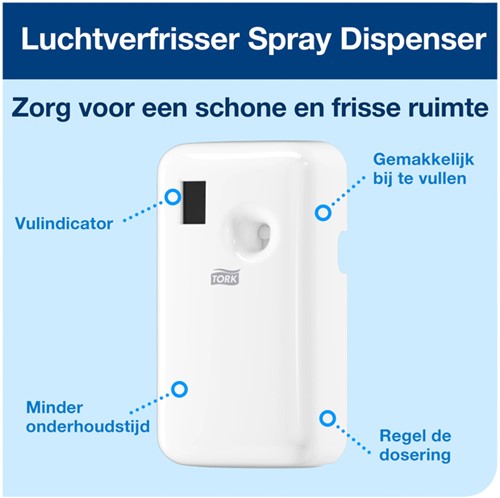 Luchtverfrisserdispenser Tork A1 spray wit 562000-2