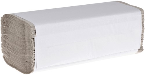Handdoek PrimeSource Midi zigzag 1-laags 23x25cm grijs 20x250st-2