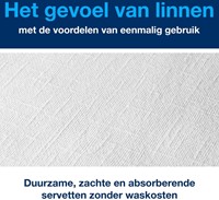 Dinerservet Tork Linstyle Premium 1/8 vouw 1-laags 390x390mm 50 vel wit 478180-2