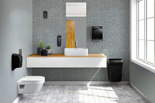 Afvalbak Katrin open inworp 50 liter zwart 92285-3