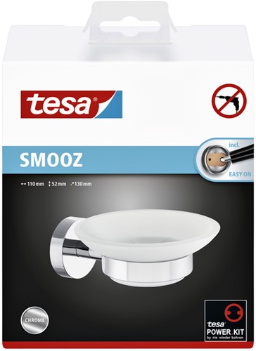 Zeephouder tesa® Smooz hoogglans verchroomd metaal zelfklevend-2