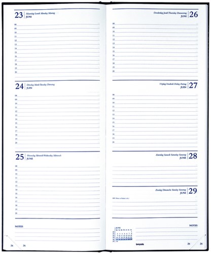 Agenda 2027 Brepols Saturnus Lima 7dagen/2pagina's smal zwart-2