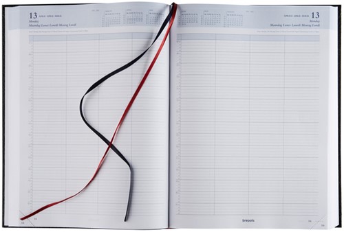 Agenda 2026 Brepols Bremax Santex A4 1dag/2pagina's 8 kolommen zwart-2