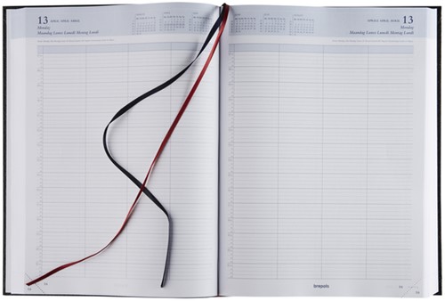 Agenda 2027 Brepols Bremax Santex A4 1dag/2pagina's 8 kolommen zwart-2