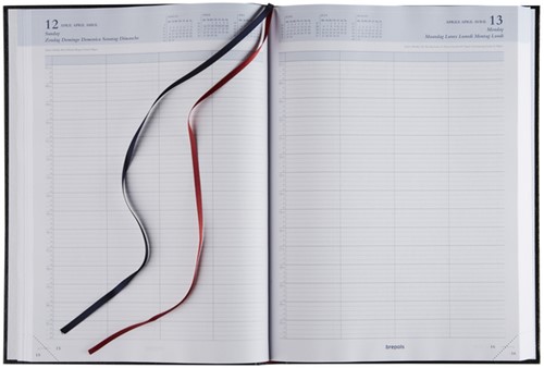 Agenda 2027 Brepols Bremax Santex A4 1dag/1pagina 4 kolommen zwart-2