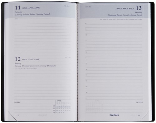 Agenda 2027 Brepols Breform Seta 1dag/1pagina zwart-2