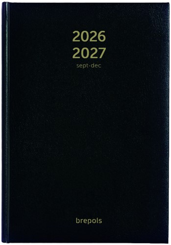 Agenda 2026-2027 Brepols Bretime Lima 16maanden 7dagen/2pagina's zwart