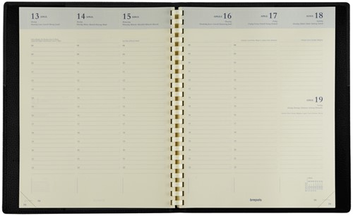 Agenda 2027 Brepols Concorde Calpe 7dagen/2pagina's spiraal zwart-2