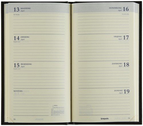Agenda 2027 Brepols Interplan Lima 7dagen/2pagina's zwart-2