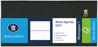 Agenda 2027 Ryam Memoplan 7 Mundior Suprema 7dagen/2pagina's landscape zwart