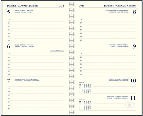 Agendavulling 2026 Ryam Memoplan 7 7dagen/2pagina's