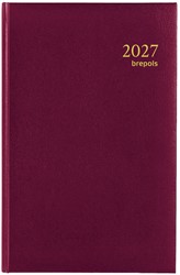 Agenda 2027 Brepols Saturnus Luxe 1dag/1pagina bordeaux