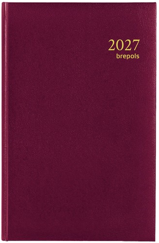 Agenda 2027 Brepols Saturnus Luxe 1dag/1pagina bordeaux