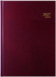 Agenda 2027 Brepols Bremax Santex A4 1dag/2pag 8 kolommen bordeaux