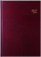 Agenda 2027 Brepols Bremax Santex A4 1dag/1pagina 4 kolommen bordeaux