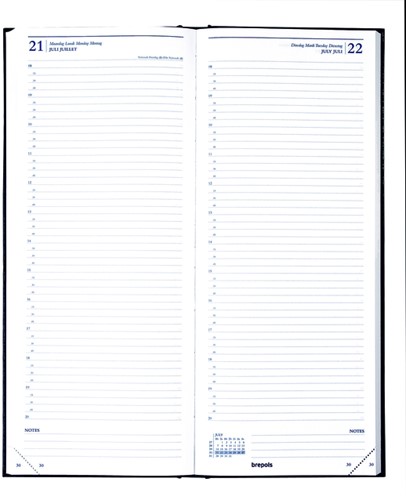 Agenda 2027 Brepols Saturnus Lima 1dag/1pagina blauw-2