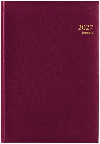 Agenda 2027 Brepols Omega Lima 7dagen/2pagina's bordeaux
