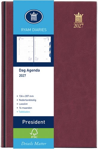 Agenda 2027 Ryam President 1dag/1pagina bordeaux