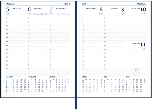 Agenda 2026 Ryam Weekplan Plus Mercury groot letter 7dagen/2pagina's zwart-2