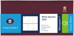 Agenda 2026 Ryam Memoplan 7 Suprema 7dagen/2pagina's landscape bordeaux
