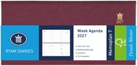 Agenda 2027 Ryam Memoplan 7 Mundior 7dagen/2pagina's landscape bordeaux