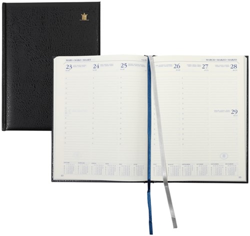 Schoolagenda 2026-2027 18mnd Ryam Executive Mundior 7dagen/2pagina's zwart-3