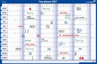 Jaarplanner 2027 Legamaster 90x60cm horizontaal gelamineerd en oprolbaar Engelstalig-3