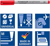 Viltstift Staedtler Lumocolor 315 non permanent M assorti 4 stuks-1