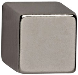 Magneet MAUL Neodymium kubus 10x10x10mm 3.8kg nikkel 4 stuks