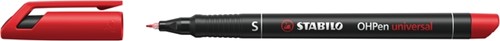Viltstift STABILO OHpen 841/40 permanent rond superfijn rood
