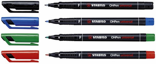 Viltstift STABILO OHpen 842/41 permanent rond fijn blauw-2