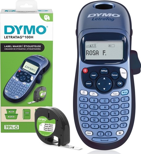 Labelprinter Dymo LetraTag 100H draagbaar abc 12mm blauw-2