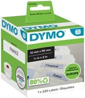 Etiket Dymo LabelWriter naamkaart hangmap 12x50mm 1 rol á 220 stuks wit-4