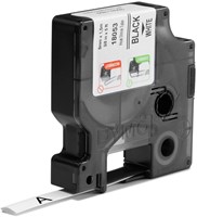 Labeltape Dymo Rhino industrieel krimpkous 9mm zwart op wit-2