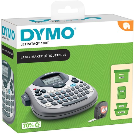 Labelprinter Dymo LetraTag 100T qwerty 12mm zilver