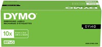 Reliëftape Dymo embossing plastic 9mm wit op zwart-3