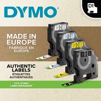 Labeltape Dymo LabelManager D1 polyester 12mmx5.5m zwart op wit-2
