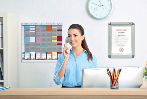 Planbord Nobo kantoorplanning T-kaart nr.2 met 24 sleuven-2