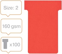T-kaart Nobo nr.2 48mm rood 100 stuks-2