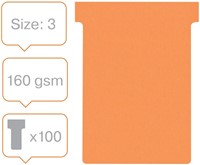 T-kaart Nobo nr.3 80mm oranje 100 stuks-5