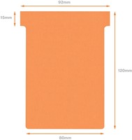 T-kaart Nobo nr.3 80mm oranje 100 stuks-6