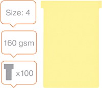 T-kaart Nobo nr.4 112mm geel 100 stuks-2