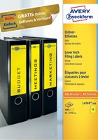 Rugetiket Avery breed 61x192mm zelfklevend geel 100 vel-1