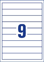 Rug-insteekkaart Avery smal 30x190mm wit 25 vel-2