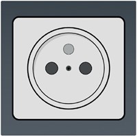 Stekkerdoos Perel 6-voudig beveiligd 1.5m zwart FR/BE-3