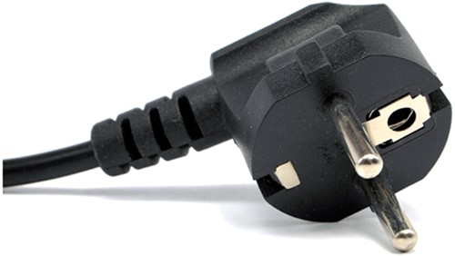 Stekkerdoos Perel 6-voudig beveiligd 1.5m zwart FR/BE-2