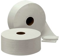 Toiletpapier Cleaninq jumbo groot 2-laags 380m wit