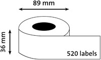 Labeletiket Quantore 99012 36x89mm adres wit 2 rollen-6