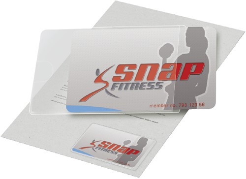 Visitekaarttas Djois 95x60mm zelfklevend korte zijde open transparant 10 stuks