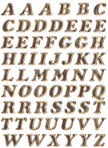 Etiket HERMA 4192 8mm letters A-Z goudfolie 61stuks